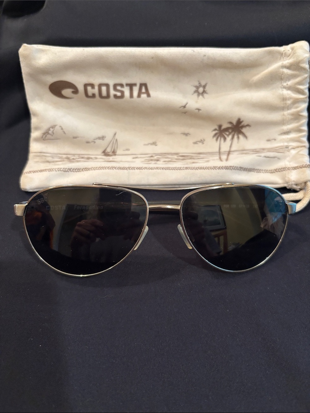 Costa Fernandina 580 Sunglasses Brown Frame with Dark Lenses